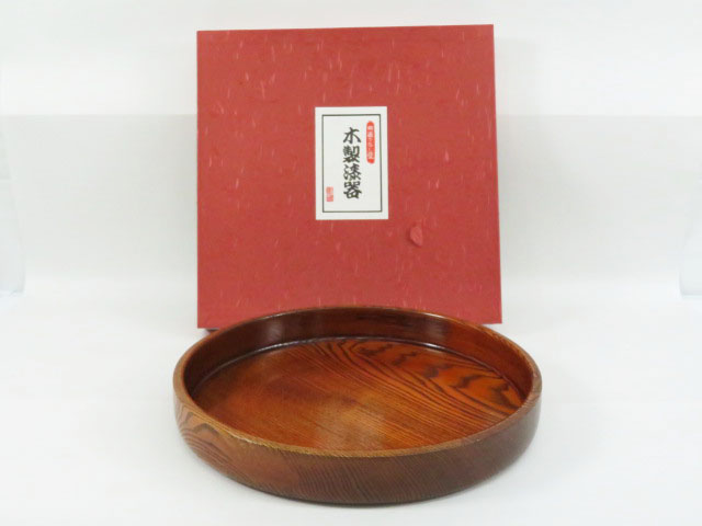 木製漆器　茶盆（箱付）